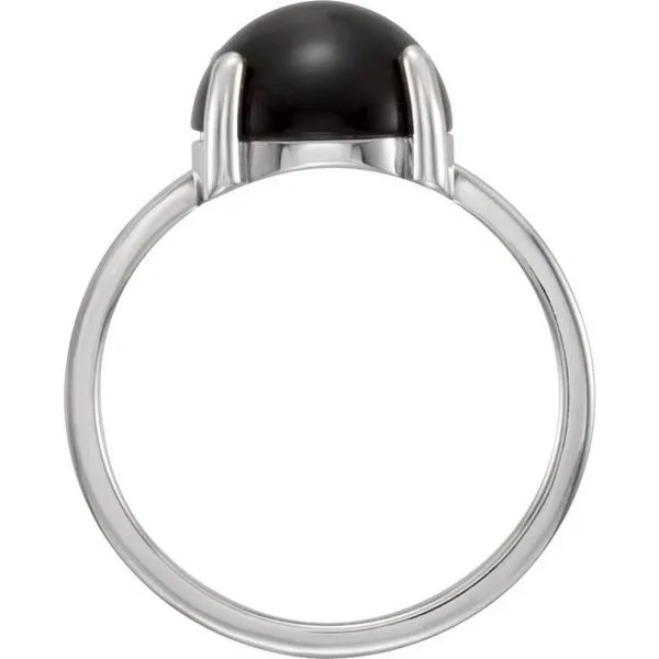 Cabochon Solitaire Ring Image 2 Linwood Custom Jewelers Linwood, NJ