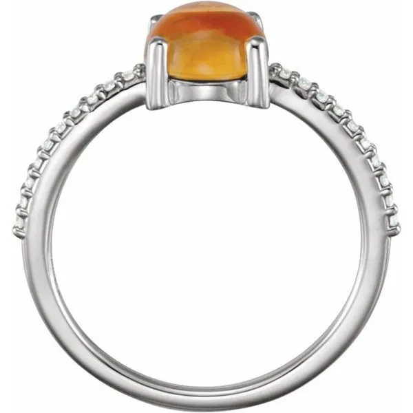 Accented Cabochon Ring Image 2 Arnold's Jewelry and Gifts Logansport, IN