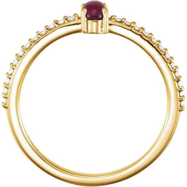 Accented Cabochon Ring Image 2 Becky Beck's Jewelry DeKalb, IL