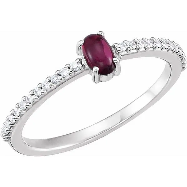 Accented Cabochon Ring John E. Koller Jewelry Designs owasso, OK