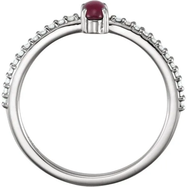 Accented Cabochon Ring Image 2 Bauble Patch Jewelers Comstock Park, MI