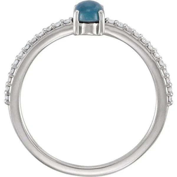 Accented Cabochon Ring Image 2 Long Jewelers Chesapeake, VA