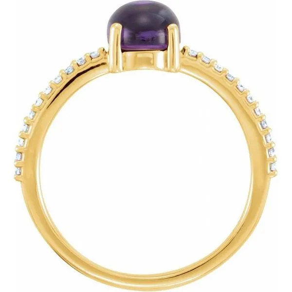 Accented Cabochon Ring Image 2 Becky Beck's Jewelry DeKalb, IL