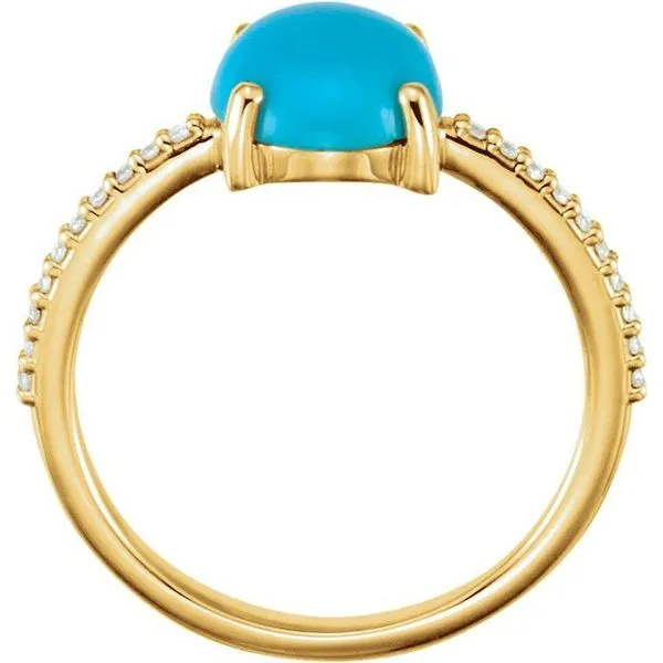 Accented Cabochon Ring Image 2 Becky Beck's Jewelry DeKalb, IL