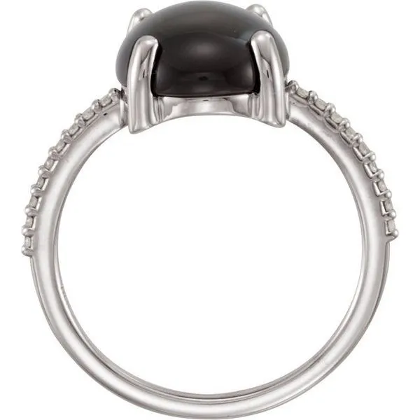 Accented Cabochon Ring Image 2 John E. Koller Jewelry Designs owasso, OK