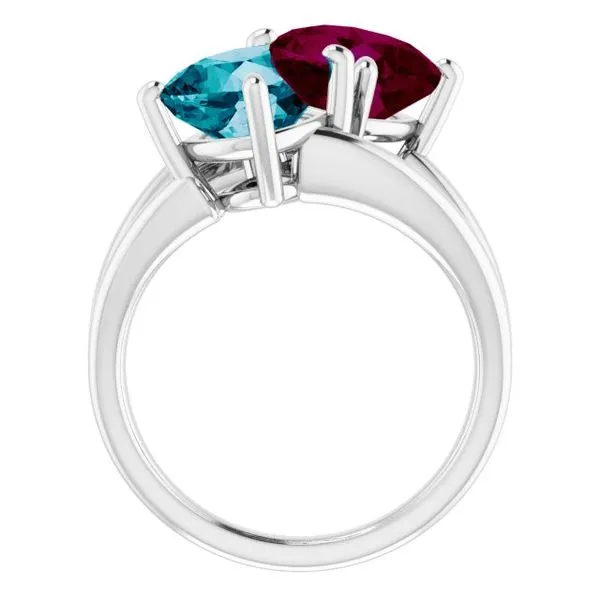 Two-Stone Ring Image 2 Linwood Custom Jewelers Linwood, NJ