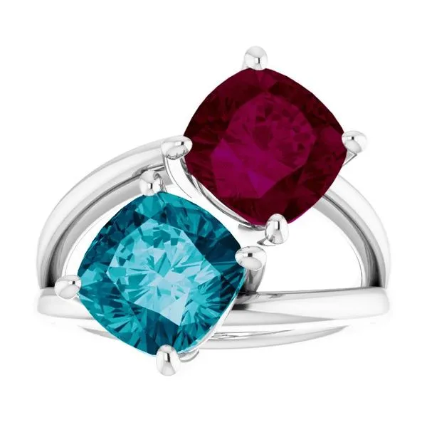 Two-Stone Ring Image 3 Linwood Custom Jewelers Linwood, NJ