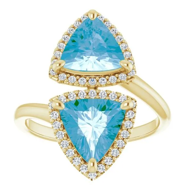 Two-Stone Halo-Style Ring Image 3 Long Jewelers Chesapeake, VA