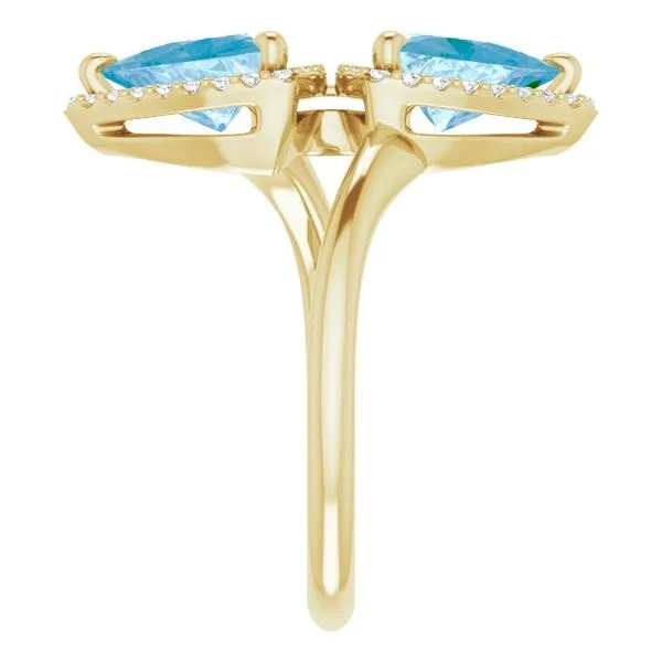 Two-Stone Halo-Style Ring Image 4 Long Jewelers Chesapeake, VA