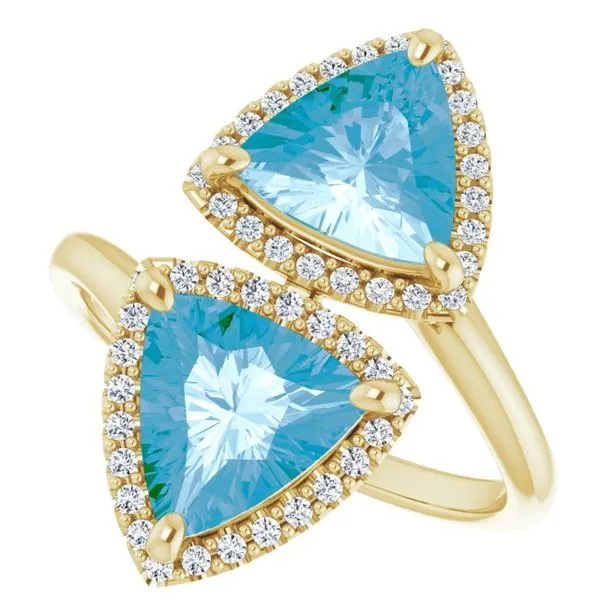 Two-Stone Halo-Style Ring Image 5 Long Jewelers Chesapeake, VA