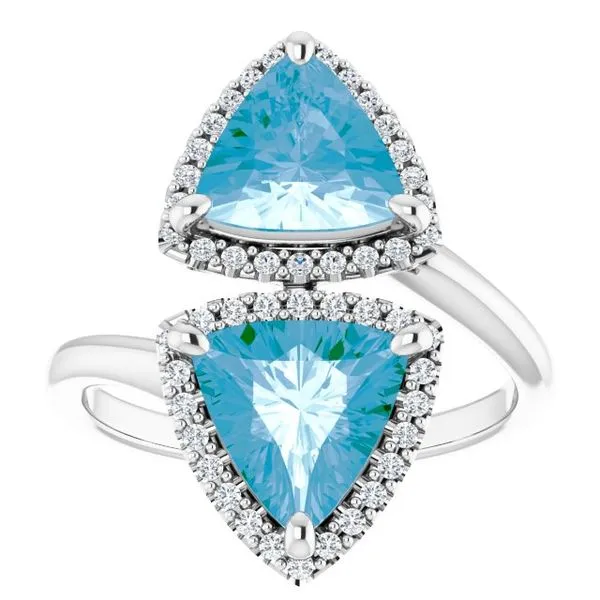 Two-Stone Halo-Style Ring Image 3 Henry B. Ball Jewelers Canton, OH