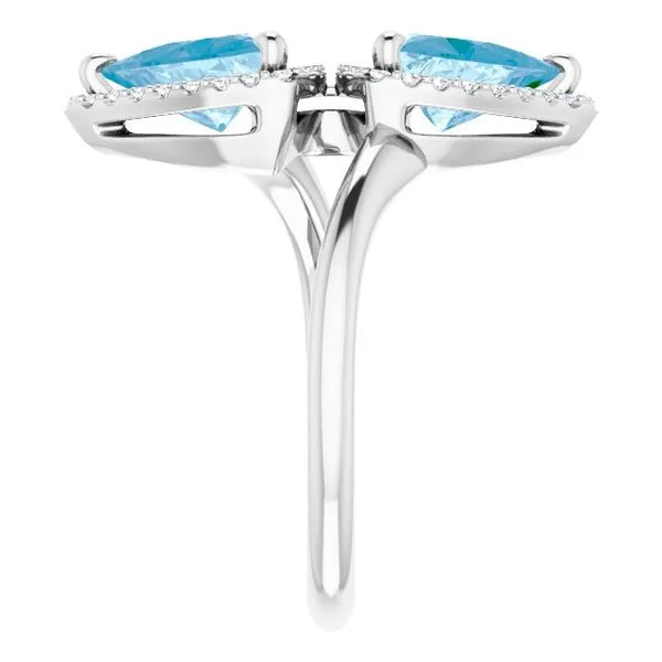 Two-Stone Halo-Style Ring Image 4 Henry B. Ball Jewelers Canton, OH