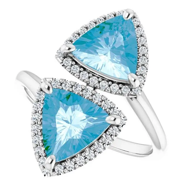 Two-Stone Halo-Style Ring Image 5 The Diamond Shop, Inc. Lewiston, ID