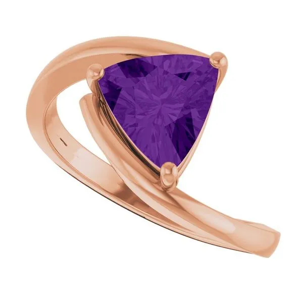 Solitaire Bypass Ring Image 5 Linwood Custom Jewelers Linwood, NJ