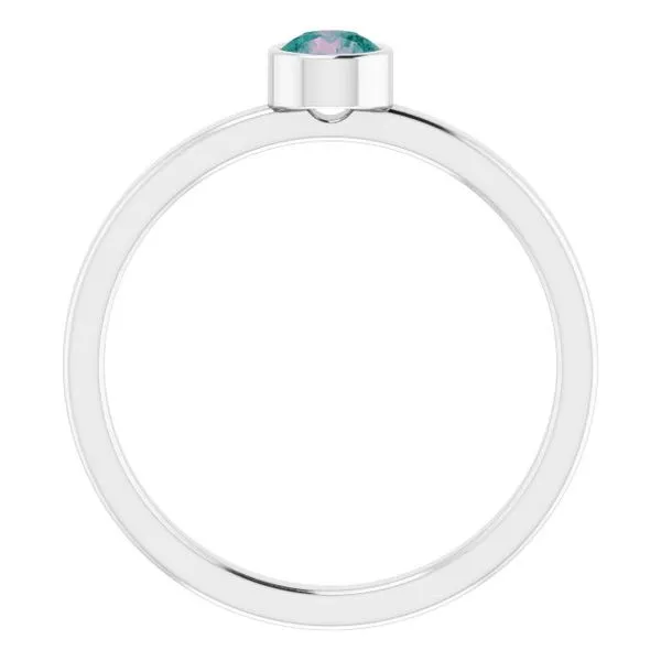 Bezel-Set Solitaire Ring Image 2 John E. Koller Jewelry Designs owasso, OK