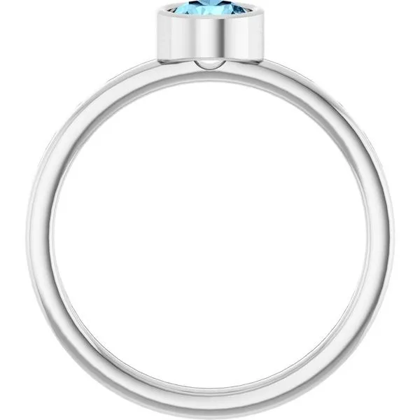 Bezel-Set Solitaire Ring Image 2 Woelk's House of Diamonds Russell, KS