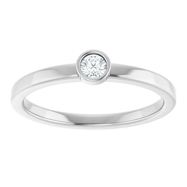 Bezel-Set Solitaire Ring Image 3 Rebel Diamonds New Hampton, IA