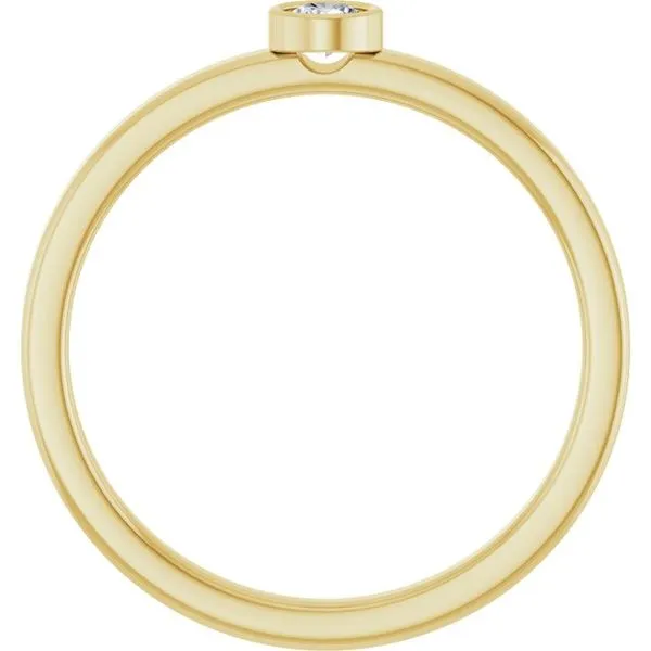 Bezel-Set Solitaire Ring Image 2 Rebel Diamonds New Hampton, IA