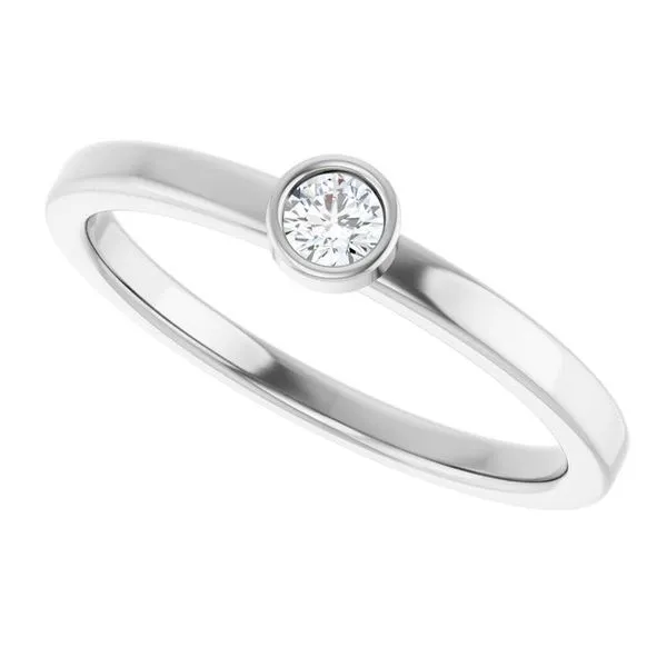 Bezel-Set Solitaire Ring Image 5 Henry B. Ball Jewelers Canton, OH