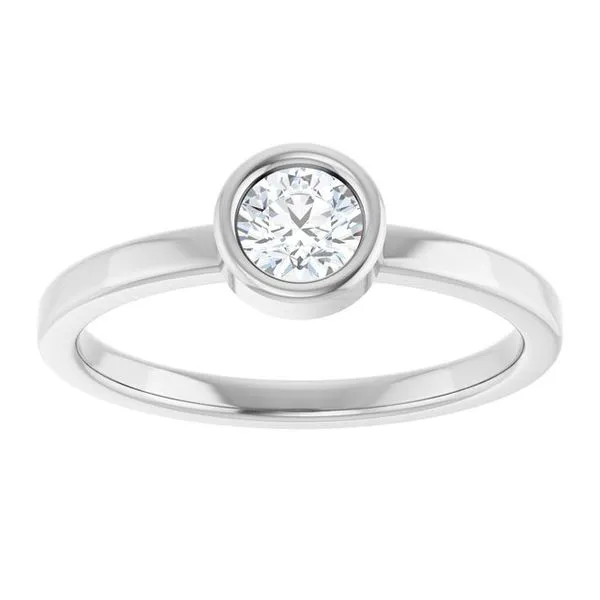 Bezel-Set Solitaire Ring Image 3 Rebel Diamonds New Hampton, IA