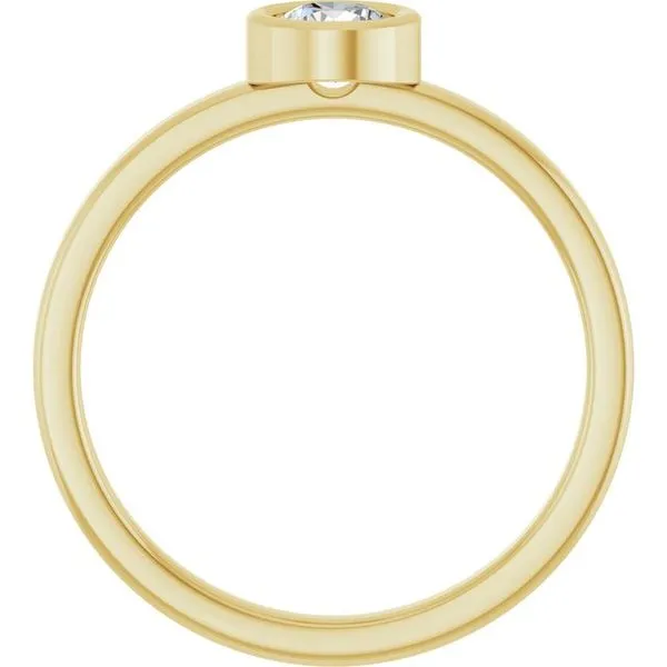 Bezel-Set Solitaire Ring Image 2 Rebel Diamonds New Hampton, IA