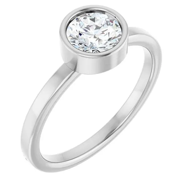 Bezel-Set Solitaire Ring Long Jewelers Chesapeake, VA