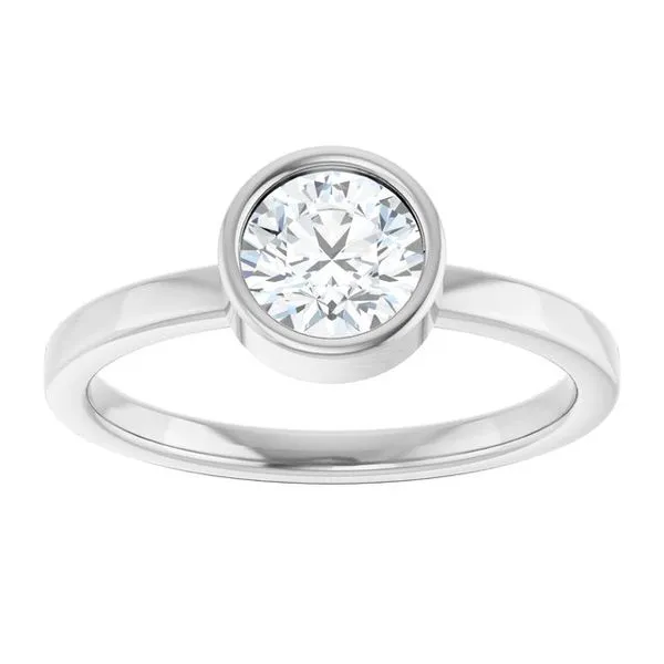 Bezel-Set Solitaire Ring Image 3 Long Jewelers Chesapeake, VA