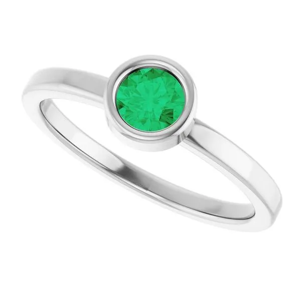 Bezel-Set Solitaire Ring Image 5 Linwood Custom Jewelers Linwood, NJ