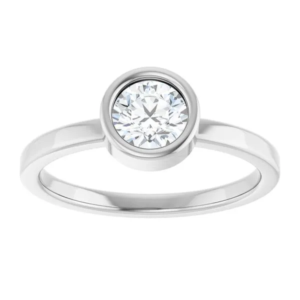 Bezel-Set Solitaire Ring Image 3 Rasmussen Jewelers Spanish Fork, UT