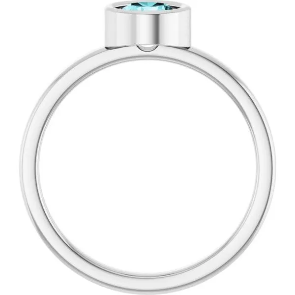 Bezel-Set Solitaire Ring Image 2 Linwood Custom Jewelers Linwood, NJ