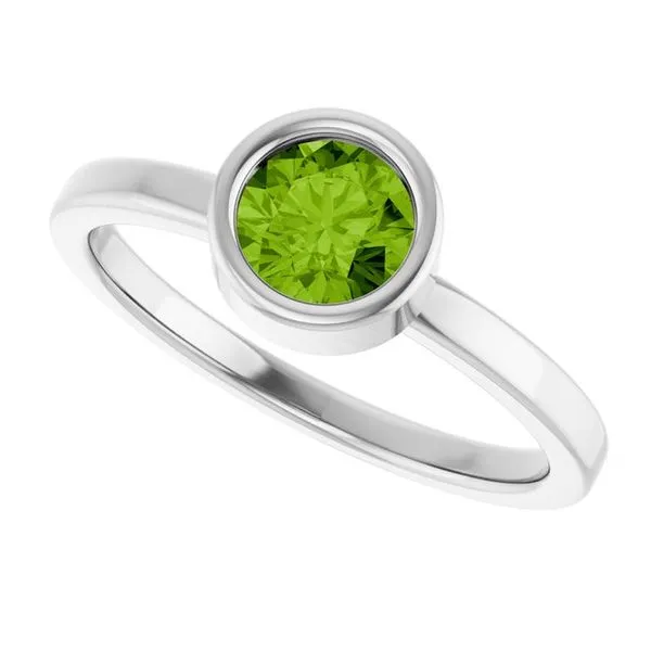 Bezel-Set Solitaire Ring Image 5 Linwood Custom Jewelers Linwood, NJ