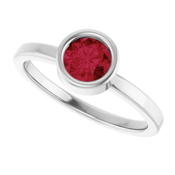 Bezel-Set Solitaire Ring Image 5 Arnold's Jewelry and Gifts Logansport, IN