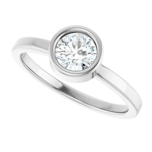 Bezel-Set Solitaire Ring Image 5 Long Jewelers Chesapeake, VA