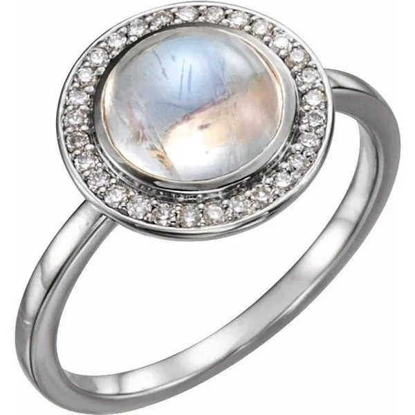 Halo-Style Cabochon Ring Hart's Jewelers Grants Pass, OR
