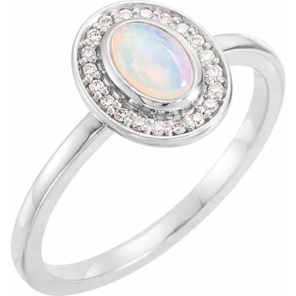 Halo-Style Cabochon Ring Rasmussen Jewelers Spanish Fork, UT
