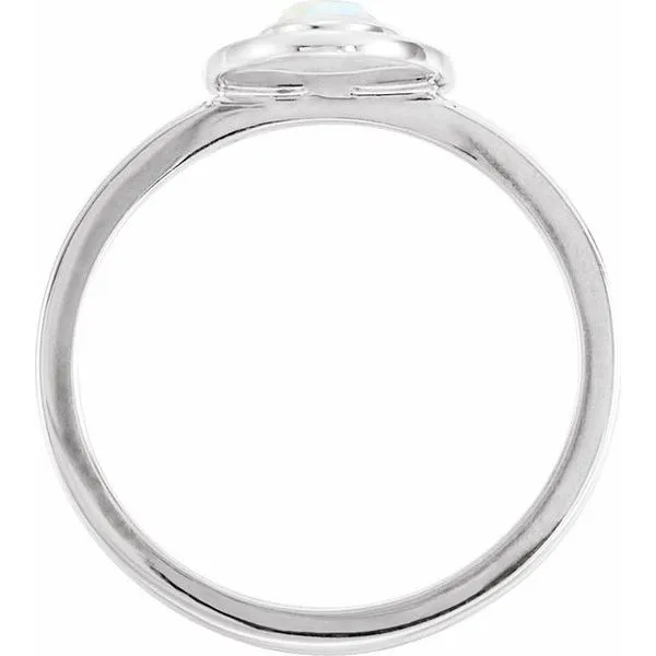 Halo-Style Cabochon Ring Image 2 Linwood Custom Jewelers Linwood, NJ