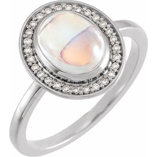 Halo-Style Cabochon Ring Rasmussen Jewelers Spanish Fork, UT