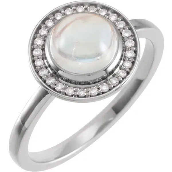 Halo-Style Cabochon Ring Rasmussen Jewelers Spanish Fork, UT