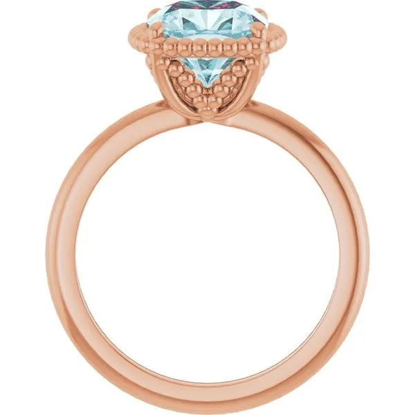 Beaded Solitaire Ring Image 2 Henry B. Ball Jewelers Canton, OH