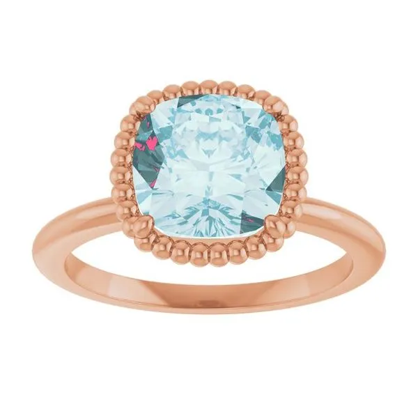 Beaded Solitaire Ring Image 3 Henry B. Ball Jewelers Canton, OH