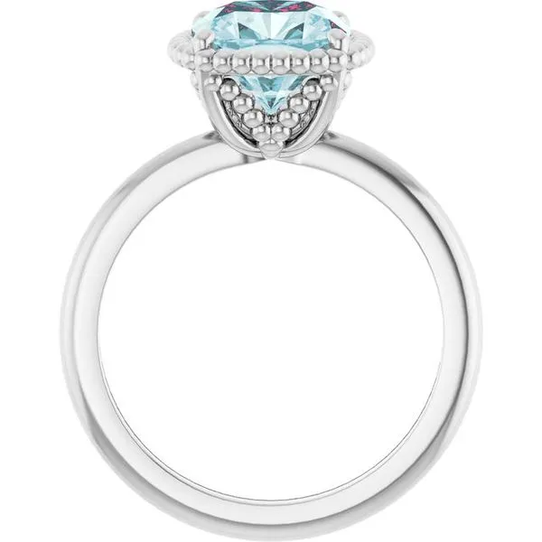 Beaded Solitaire Ring Image 2 Rasmussen Jewelers Spanish Fork, UT
