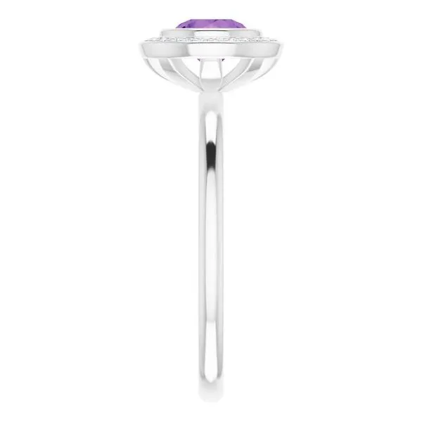 Bezel-Set Halo-Style Ring Image 4 Holly's Jewelry Mountain Home, AR