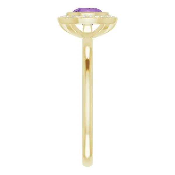 Bezel-Set Halo-Style Ring Image 4 Rasmussen Jewelers Spanish Fork, UT