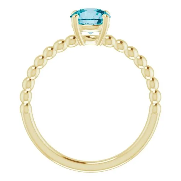 Beaded Solitaire Ring Image 2 Arnold's Jewelry and Gifts Logansport, IN