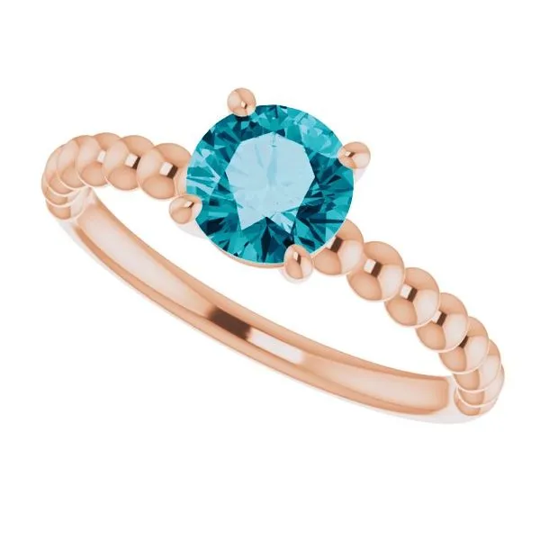 Beaded Solitaire Ring Image 5 Linwood Custom Jewelers Linwood, NJ