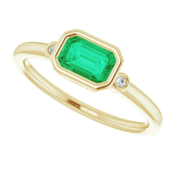 Bezel-Set Accented Ring Image 5 Long Jewelers Chesapeake, VA