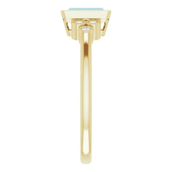 Bezel-Set Accented Ring Image 4 Long Jewelers Chesapeake, VA