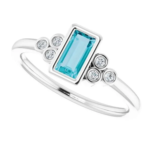 Bezel-Set Accented Ring Image 5 The Diamond Shop, Inc. Lewiston, ID