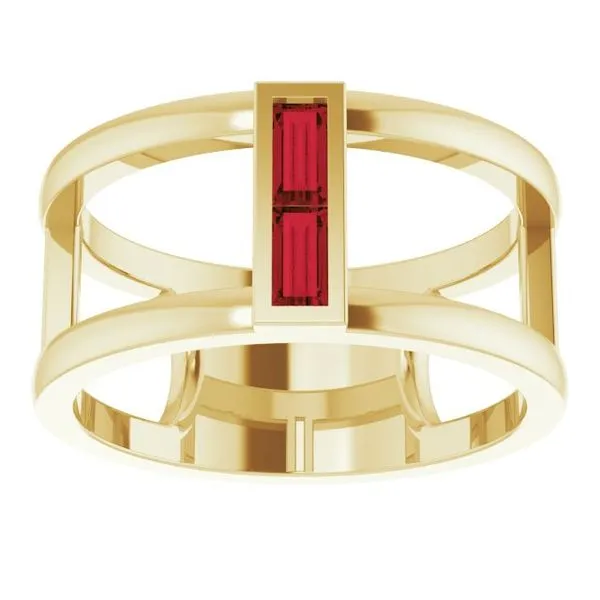 Baguette Negative Space Ring Image 3 John E. Koller Jewelry Designs owasso, OK