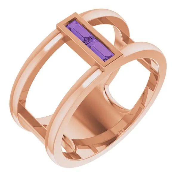 Baguette Negative Space Ring John E. Koller Jewelry Designs owasso, OK